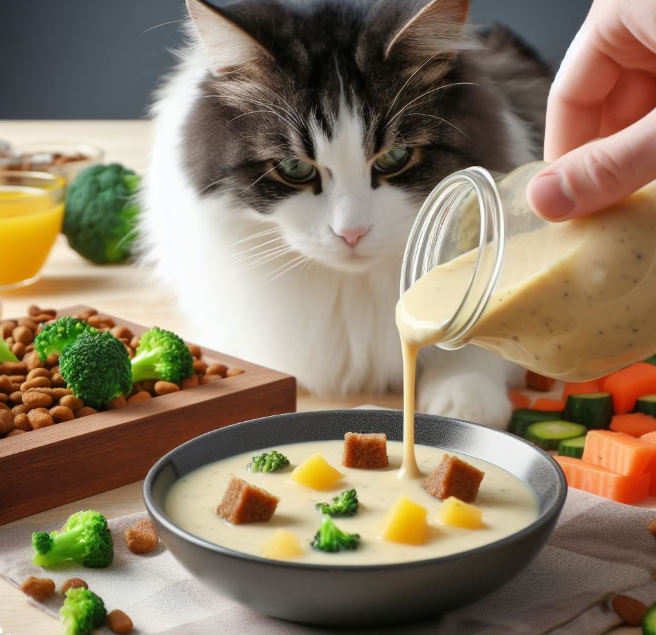 Creating Homemade Cat Food Gravy: A Nutritious Treat for Your Feline Friend cat eating food