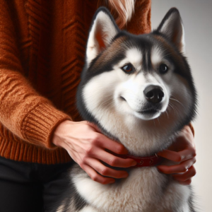 petting your husky