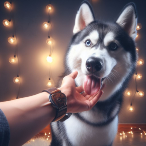 best husky petting