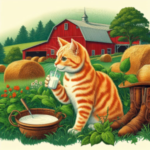 cat drinking milk