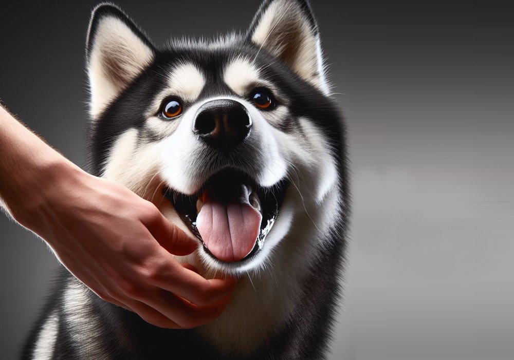 petting your husky